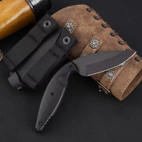 Cuchillo de Acero Inoxidable de Alta Calidad KB 1482, Recto, para Acampar al Aire Libre, Sin Afilar, OEM, 20 cm, 3 mm, para Bricolaje Industrial