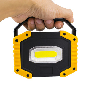 Portable Rechargeable <b>Led</b> <b>Work</b> <b>Light</b> Cob White <b>Light</b> Source Plastic Body With Battery Included For Outdoor Use - Product Image 2