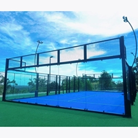 Terrain de padel intérieur panoramique galvanisé à chaud