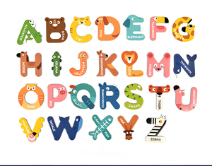 Pegatinas magnéticas para refrigerador de animales para niños, letras y palabras en inglés tempranas, juguetes magnéticos - Product Image 2