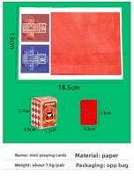 Mini cartes à jouer format voyage, jeu de poker de poche, jeu de cartes portable, cadeau amusant pour enfants et adultes, idéal pour les fêtes