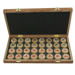 Juego de Ajedrez Chino Plegable de Madera <span class=keywords><strong>Xiangqi</strong></span> con Tablero de Ajedrez Plegable, Juego de Estrategia para Adultos y Niños - Product Image 3
