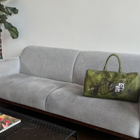Sac de voyage pour homme vintage, robuste, personnalisé avec impression graphique, délavé à l'acide, à double anse souple, portable, vente en gros