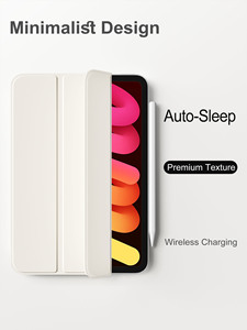 Funda Universal Magnética <span class=keywords><strong>de</strong></span> Cuero PU para <span class=keywords><strong>iPad</strong></span> <span class=keywords><strong>Mini</strong></span> 6ª/7ª Generación 2021/2024, Función <span class=keywords><strong>de</strong></span> Activación/Suspensión Automática - Product Image 3
