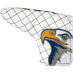 OEM tùy chỉnh thêu lưỡi Putter bìa với EAGLE & USA cờ, cao cấp Da Golf headcover với lót sang trọng - Product Image 1