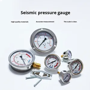 เกจวัดแรงดันอุตสาหกรรมสำหรับงานหนักสำหรับเครื่องอัดไฮดรอลิก 0-400 บาร์ EN 837-1 - Product Image 4