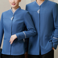 Vêtements de travail pour hôtels, hommes et femmes, vestes de Restaurant, pour l'entretien de la maison, uniformes à manches longues, haut avec Logo personnalisé