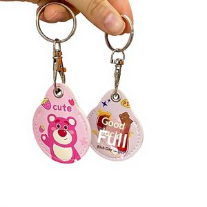 ปลอกป้องกันบัตรควบคุมการเข้าออก NFC ลายแมวนำโชคทรงสี่เหลี่ยมจัตุรัสขนาดเล็ก พร้อมสายคล้องกุญแจแบบถัก สำหรับ<span class=keywords><strong>บ้าน</strong></span><span class=keywords><strong>เช่า</strong></span> รถยนต์ไฟฟ้า - Product Image 1