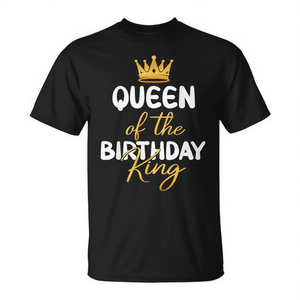 Camiseta Queen Of The Birthday King para él, regalo de fiesta de cumpleaños - Product Image 2