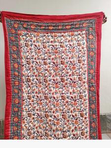 Hand Block Print Floral Design Quilts <b>Comforter</b> Pure Cotton Fabric Attractive Floral Plant Print Hand Block Quilts - Product Image 3