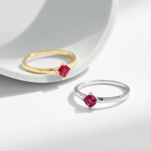 Đồ Trang Sức Mỹ Sang Trọng Đơn Giản Tinh Khiết 925 Sterling Sliver Giả Của <span class=keywords><strong>Ruby</strong></span> Đá Quý Màu Đỏ Engagement Wedding Ngón Tay Nhẫn Cho Phụ Nữ - Product Image 4
