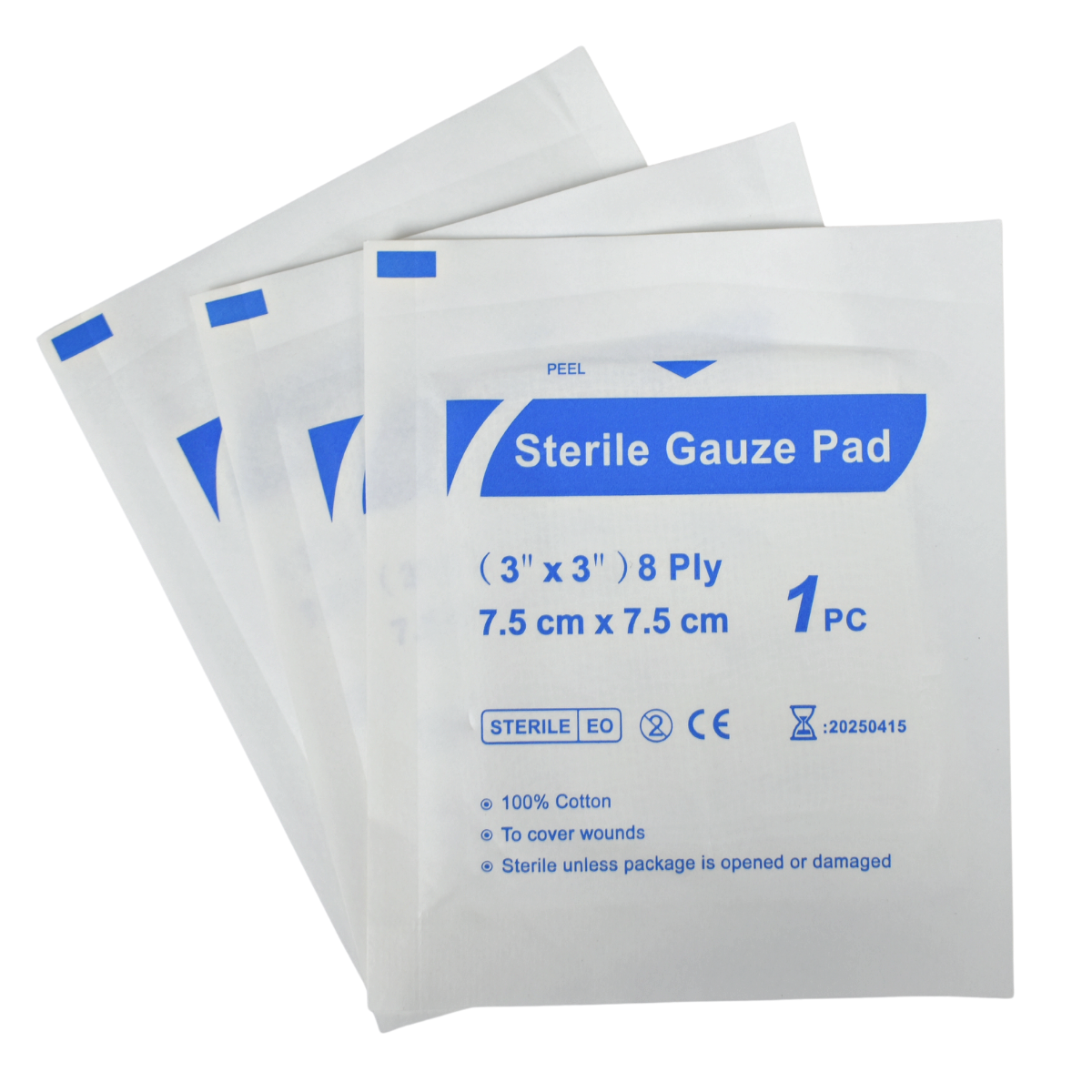 Anthrive 7,5x7,5 cm 8ply Medical Sterile 100% Baumwolle Absorbent Hä mosta tische Schwämme Gaze Pads Tupfer