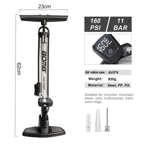 BOMO Bomba de Aire Digital para Bicicleta con Pantalla LED, 160 PSI, Medidor de Presión en PSI, BAR, KPA, para Bicicletas de Montaña, Carretera y Automóviles - Product Image 2