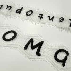 Chất lượng cao sang trọng màu trắng Trims <span class=keywords><strong>3D</strong></span> chữ lưới thêu ren cắt tỉa cho váy cưới quần áo hat Phụ kiện tự làm - Product Image 3