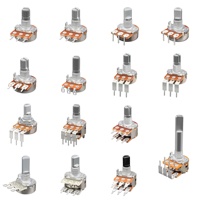WH148 Tekli Potansiyometre B50K B503 50K Sap Uzunluğu 20mm Stereo Ses Kontrolü Döner 300 Derece Dönüş Açısı Karbon Film Yüksek