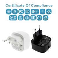 2025 Prise Européenne 5vdc 1a Chargeur 5v 2a Chargeur Usb avec CE EMC LVD ROHS REACH 60601 61558 Standard