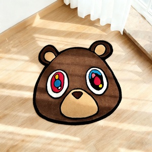 <strong>Kanye</strong> West Bear Face Rug <strong>Graduation</strong> <strong>Album</strong> Shape Carpet Dropout Bear Floor Mat - Product Image 1