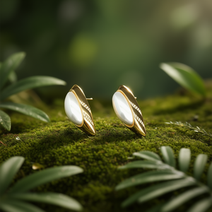 ต่างหูแฟชั่นแบบติดหู สแตนเลส 316L ชุบทอง PVD ทนทาน เป็นมิตรต่อสิ่งแวดล้อม - Product Image 3