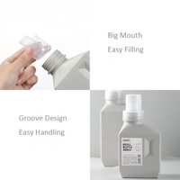 Flacon de détergent à haute capacité 400ml 600ml 1000ml, flacon d'emballage cosmétique, en plastique HDPE, avec couvercle à vis, impression d'écran
