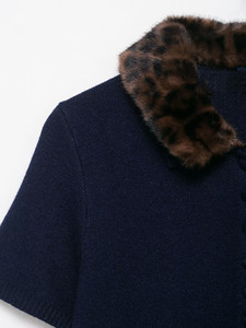 Áo len nữ MYST&ZA Thu Đông 2025 thời trang mới, phối đồ dễ dàng, họa tiết động vật, cổ tròn, tay ngắn 2756125 - Product Image 3