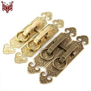 Chinese <b>Antique</b> Style Brass Cabinet Door Handle Ring Shape Durable Furniture Handle - Product Image 2