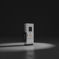 Borne de Recharge Rapide DC pour Véhicules Électriques 120kW 180kW, Double Connecteur, sur Pied, avec Paiement par Carte de Crédit et Application