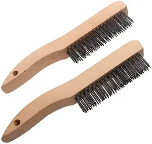 cheap Wire Brush High Quality Galvanized Stainless Steel Brass Wire Cleaning with Wooden Handle Brush