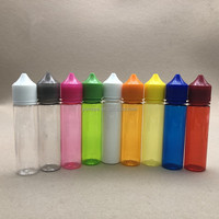 Stylo long ou court épais de conception Unique 15ml 30ml 50ml 60ml 100ml 120ml presser liquide transparent PET V3 bouteille en plastique pour jus