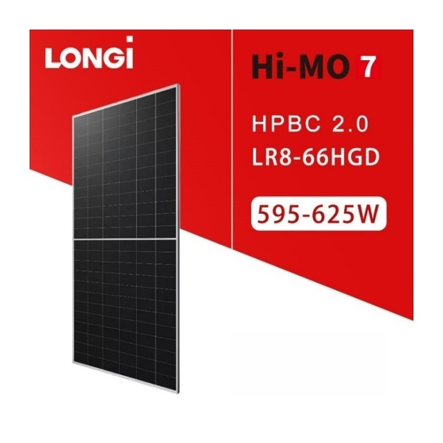 High Performance Longi PV Modules LONGi 132 Cells LR8-66HGD 595~625M 615W Solar Panel for Solar Energy Storage