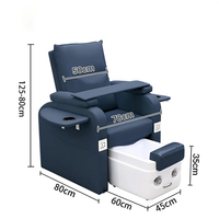 Nouvel équipement de salon de manucure : Fauteuil de pédicure électrique inclinable de luxe moderne avec planche de manucure intégrée