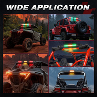 Barre lumineuse multifonctionnelle en aluminium super fine de 20 pouces, 12V, rouge, verte, jaune, pour camions tout-terrain