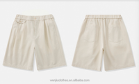 Shorts décontractés pour hommes à taille élastique, personnalisables avec logo, pour commande en gros, pour l'extérieur, la maison, l'été, amples, respirants, unis