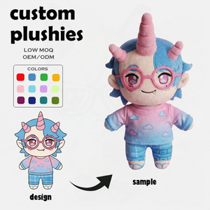 Fabricant de jouets en <span class=keywords><strong>peluche</strong></span> personnalisés, faible MOQ, figurines de collection sur le thème de la fantaisie : garçon cornu en tenue nuage de dessin animé, Spiderman, jouet anti-stress personnalisé - Product Image 1