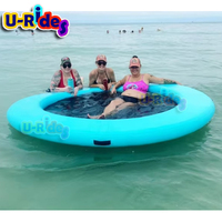 Hamac flottant gonflable en PVC U-Rides 8x8FT, ponton et radeau pour lac/piscine/océan, capacité 100-500 kg