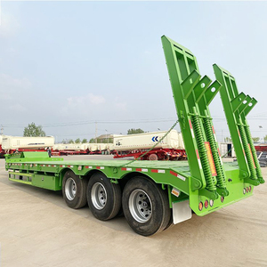 Semirremolque de Plataforma Baja de Acero de Alta Calidad con 3 Ejes y Cuello de Cisne Desmontable de Alta Capacidad para el Transporte de Maquinaria de Gran Tamaño - Product Image 3