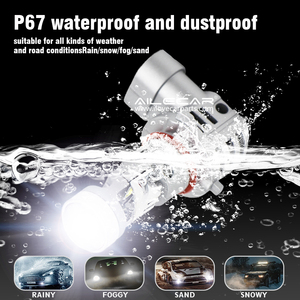 Ailecar Bóng đèn pha <span class=keywords><strong>LED</strong></span> xe hơi wv8 80W 10000LM 6500K cắm trực tiếp với ống kính mini tính năng chống nước chùm cao và thấp - Product Image 3