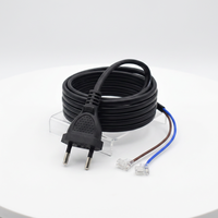 Cable de Extensión de 2 Pines Estándar Suizo Premium, Cable de Alimentación Aprobado por SEV H05VV-F, Cable de Repuesto para Monitor de Computadora y TV