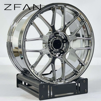 Jantes en alliage forgé ZFAN 18-21 pouces 5x114.3 à rayons multiples, finition noir brillant, pour véhicules JDM personnalisés