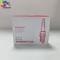 Boîte d'emballage en carton rigide personnalisée avec couvercle amovible et insert en mousse pour l'affichage sécurisé des bougies d'allumage automobiles et l'identification OEM