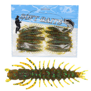 Appâts artificiels souples pour insectes, 3,8 g, 75 mm, appât souple en forme de ver, 12 pièces/sac, leurre de pêche avec parfum de poisson salé - Product Image 5