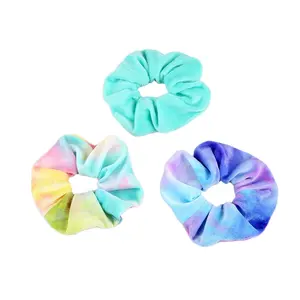 Nieuwe Zachte Fluwelen Haar Ring Rubberen Band Elastische Haarbanden Touw Ties Tie Dye Haar Scrunchies