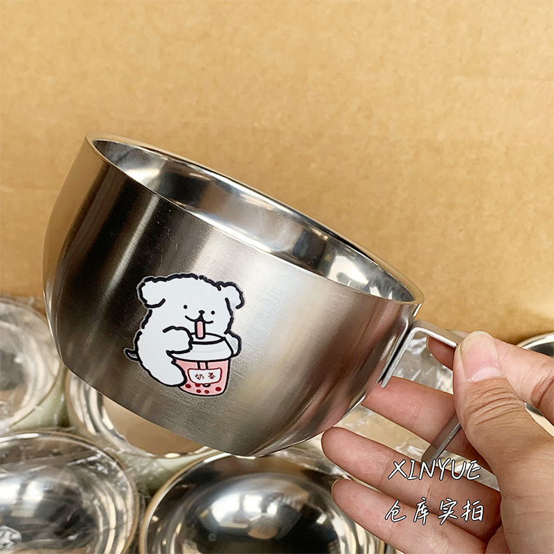 [Chiot buvant du thé au lait] Bol à une seule poignée