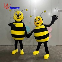 Costumes d'Animaux LED Mignons en Forme d'Abeille, Costumes de Mascotte LED, Vêtements de Rave, Carnaval, Cosplay, Événements de Parc à Thème, Unisexe, Transport Aérien 1 pièce