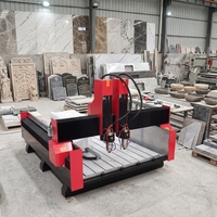 Supercnc Marmor Granit Porzellan Grabstein 3D Doppelkopf-Fräsmaschine CNC-Graviermaschine für Stein