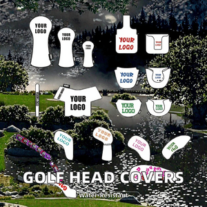 Accesorios personalizables para palos de <span class=keywords><strong>Golf</strong></span>, cubierta impermeable para cabeza de conductor bordada de cuero PU, cubiertas para cabeza de <span class=keywords><strong>Golf</strong></span> - Product Image 2