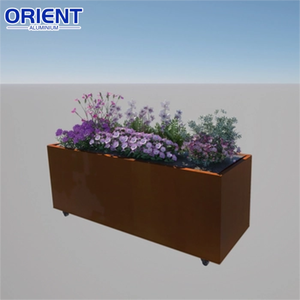 Pot de plantes d'extérieur personnalisé pour la maison et le jardin Pot de fleurs en métal Jardinière de paysage avec écran de clôture - Product Image 3