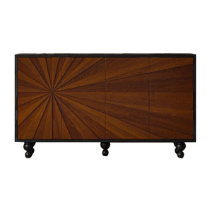 ชุดตู้ห้องนั่งเล่นสไตล์จีนใหม่ ตู้เก็บของ 3 บานแบบย้อนยุคตกแต่งสไตล์วินเทจ สำหรับตกแต่งบ้าน - Product Image 5