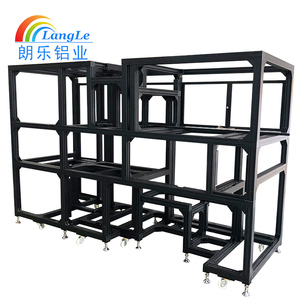 Estante de perfil de aluminio resistente <span class=keywords><strong>industrial</strong></span> personalizado Marco de línea de montaje de aluminio 8080 Estante de gabinete de aluminio - Product Image 5