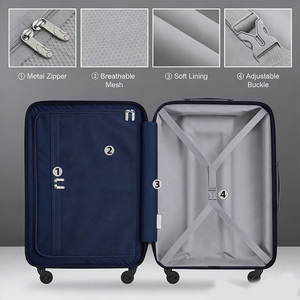 <span class=keywords><strong>Valigia</strong></span> OEM Popolare negli Stati Uniti con Design a Strisce Verticali, <span class=keywords><strong>Grande</strong></span> Capacità, Impermeabile, con Ruote Resistenti e Scorrevoli in Tutte le Direzioni - Product Image 3