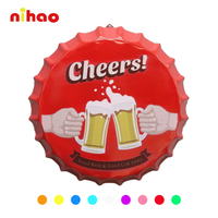 NIHAO Plaque Métallique Murale Lumineuse pour Bouteilles – Idéale pour Bars et Restaurants